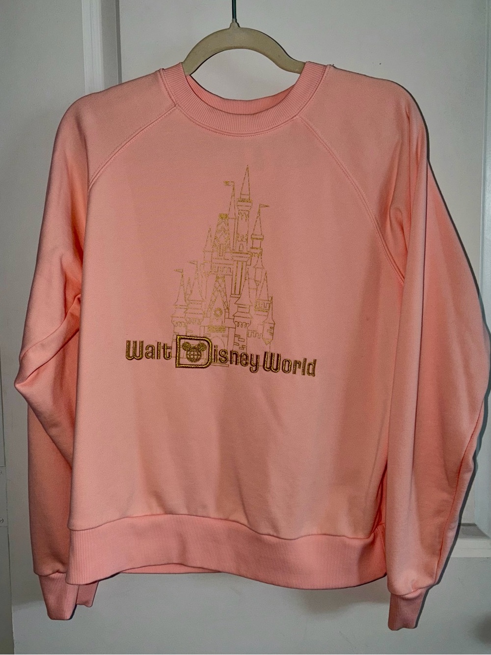Disney Pink Sweatshirt with Gold Castle Print